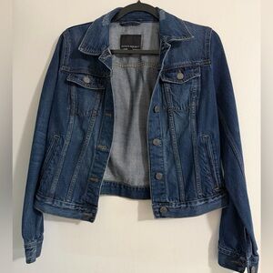 Banana Republic Classic Indigo Distressed Jean Jacket